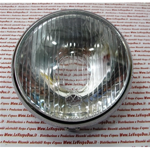 Grupo óptico de faro SIEM Ø 105 mm para VESPA 125 VNA1T VNA2T VNB1T VNB2T completo con portalámparas y marco de anillo con manillar desmontable ro 087310