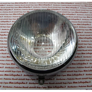 Gruppo ottico faro SIEM Ø 105 mm per VESPA 150 Struzzo VL1T 1955 completo di cornice e portalampada r.o. 023447
