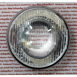 SIEM front headlight assembly Ø 105 mm for VESPA 150 VL2T 1955 1956 complete with chrome frame and lamp holder ro 025483