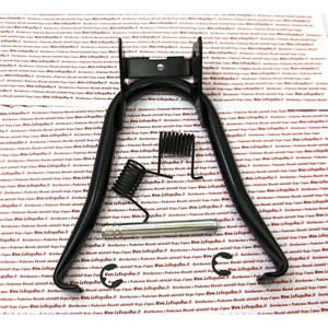 Stand complete with pair of fixing axle springs and seeger rings for PIAGGIO CIAO PX large pin 14 mm