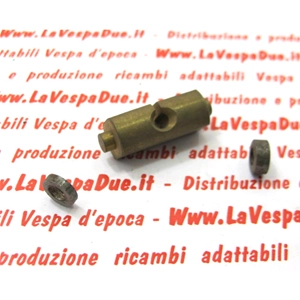 Perno con rondelle di scorrimento accelleratore VESPA 125 VM1 VM2 VN1 VN2 VL1 VL2 VL3 STRUZZO APE AB3 AB4 comando pattino filo gas manubrio r.o. 020040 calessino fondo di magazzino