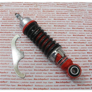 Amortiguador delantero rojo con muelle negro reforzado y ajustable de CARBONE para VESPA 50 90 125 ET3 PK NLR SPECIAL PRIMAVERA