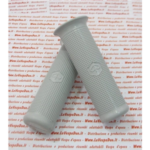 Paar graue, gepunktete Sechskantgriffe 24 mm für VESPA 50 90 125 150 200 RALLY PRIMAVERA ET3 GT GTR SUPER SPRINT VELOCE (italienisches Produkt)