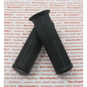 Pair of black dotted grips with 24mm hexagon for VESPA 50 90 125 150 200 RALLY PRIMAVERA ET3 GT GTR SUPER SPRINT VELOCE Italian product