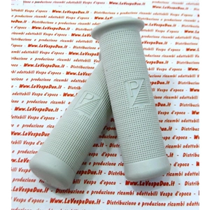 Paar graue, gepunktete Griffe, Durchmesser 21 mm, für VESPA 125 150 VNB1 A VNB6T VBA1T VB1T VBB1T VBB2T 150 GL VLA1T 160 GS VSB1T 180SS. Italienisches Produkt ro 060304