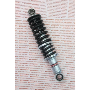 Amortisseur arrière CARBONE galvanisé pour INNOCENTI LAMBRETTA LI troisième série, oléopneumatique double effet, ressort noir, empattement de 304 mm