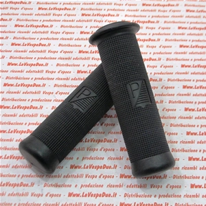 Paire de poignées noires à picots, diamètre 24 mm, pour VESPA 50 NL 90 SS 125 VNB1T VNB2T VNA1T VNA2T VMA1T 150 VL3T. Produit italien RO 028151.