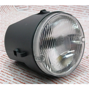 Faro delantero completo con 1 luz con interruptor de 1 paso y 2 posiciones, carcasa de ABS gris para PIAGGIO 50 SI MIX ro 294321
