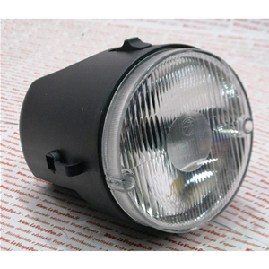 Faro delantero completo con 1 luz con interruptor de 1 paso y 2 posiciones, carcasa de ABS negro para PIAGGIO 50 SI MIX ro 294321