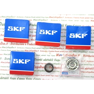 COMPLETE KIT 6 BEARINGS ENGINE OVERHAUL SERVICE FOR CONVERSION WITH CRANKSHAFT PK 125 ETS VESPA 50 125 PRIMAVERA ET3 / PK 50 125 / S / PK 50 SS / XL / XL2 / FL / N / RUSH