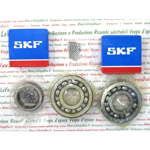 Kit complet de 6 roulements pour la révision moteur des Vespa 125 Super VNC deuxième série, du châssis 011000 au 24899