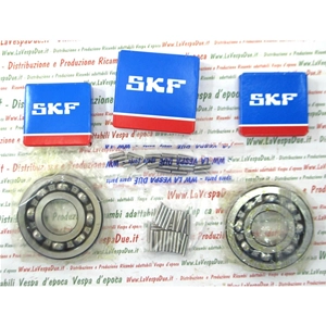 Kit complet de 7 roulements pour la révision moteur des Vespa 125 VN2T (dernière série)