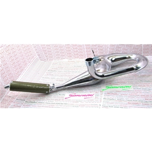 Silenciador de serpiente cromado SIMONINI con silenciador de carbono para VESPA PX PE SPRINT TS GT GL 125 150