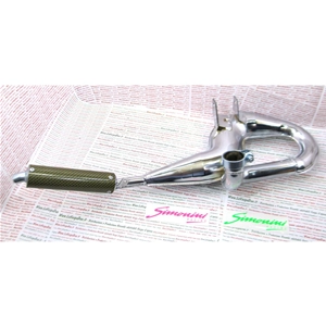Silenciador cromado SIMONINI con silenciador de carbono para VESPA RALLY PE PX 200