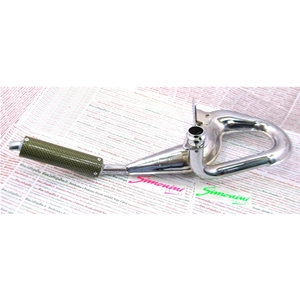 SIMONINI verchromter Schlangen-Auspuff mit Carbon-Schalldämpfer für VESPA PX 125 T5