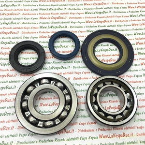 CRANKSHAFT OVERHAUL BEARING AND OIL SEALS KIT FOR VESPA 180 RALLY