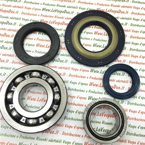 CRANKSHAFT OVERHAUL BEARING AND OIL SEALS KIT FOR VESPA 150 SUPER VBC 2nd / P125X P150X 2nd / PX125E PX150E 1st / P150S