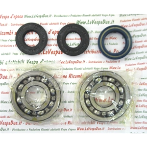 BEARING AND OIL SEALS KIT FOR CRANKSHAFT OVERHAUL VESPA 125 V30T V31T V32T V33T HOFFMANN SINCE 1952