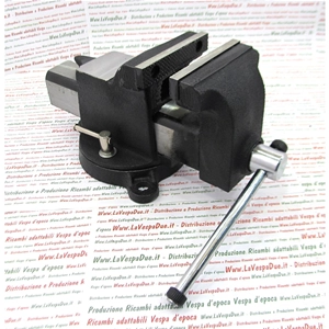 MORDAZA PARALELA DE 4 PULGADAS CON BASE GIRATORIA / MORDAZAS DE 120 MM DE LARGO, 8,7 KG, CON MORDAZAS INTERCAMBIABLES