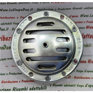 Clacson corrente alternata 6 volt 15/18 watt diametro mm 72 per ciclomotori PIAGGIO CIAO NI EI VI INNOCENTI LAMBRETTA D LD dal 1957 MOTOM MINARELLI MORINI MOSQUITO AQUILOTTO VELOSOLEX LEGNANO veicoli senza frecce