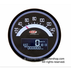 SIP 50000900 2.0 speedometer speedometer for LAMBRETTA 125 150 LI TV 175 black dial black LCD 20 functions digital analog