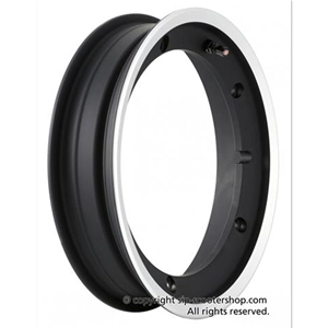 Jante tubeless SIP 81068100 en aluminium noir à bord poli pour pneus 3.00 3.50 - 10" pour VESPA 50 80 90 125 150 160 180 200 ET3 PK S XL SPRINT GT TS GL GS SS PX PE T5 RALLY COSA