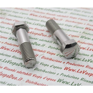 PAIRE DE BOULONS CHROMÉS POUR TRAVERSÉE DE MOTEUR VESPA 125 V1T À V15T / V30T JUSQU'AU N° DE CADRE 228596