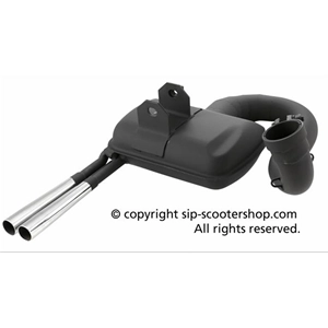 SILENCIADOR DE EXPANSIÓN SIP ROAD 2.0 RACING PARA VESPA 80 125 150 PX PE VNA VNB TS SPRINT VBA CON DOBLE TUBO DE ESCAPE