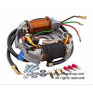 SIP Komplettstator für Vespa 50 NLR 1° Spezial V5A2T V5B1T 1° Interne Zündspule 6V 15 W SIP 11176400