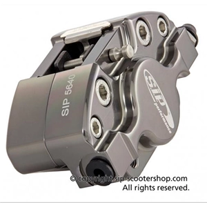 SIP GRIMECA FRONT BRAKE CALIPER ANODIZED TITANIUM CLASSIC GRIMECA FOR VESPA PX 125 150 200 `98 MY SIP 56405000