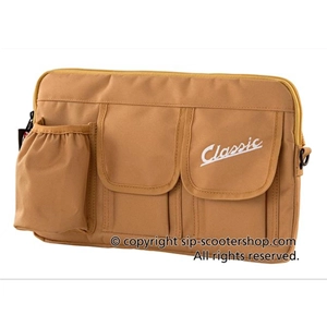SIP CLASSIC 40010260 brown nylon top case bag for VESPA LAMBRETTA MOTO GUZZI MOTOM HONDA HARLEY DAVIDSON complete with straps