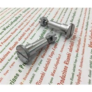 PAIR OF CHROME BOLTS WITH NUTS FOR FIXING THE ENGINE CROSSBEAM TO THE FRAME FOR VESPA 98 V98T 125 V1T