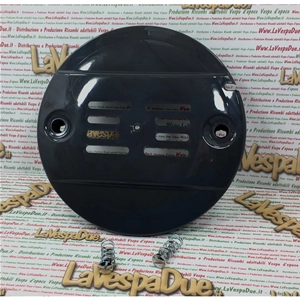 Funda protectora de plástico para rueda de repuesto, color negro/gris oscuro, para VESPA 50 125 PK XL HP S FL AUTOMATICA PLURIMATIC RUSH N FL2, completa con ganchos. R.O. 256986