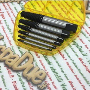 JUEGO DE 6 EXTRACTOR DE TORNILLOS DE 3 MM A 18 MM PARA EXTRAER TORNILLOS Y PERNOS ROTOS Y DAÑADOS