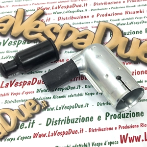 Cappuccio pipetta centrale schermata anti interferenza BREMI in metallo 1 KOHM per VESPA APE LAMBRETTA