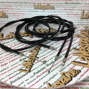 Kit completo de cables de transmisión para frenos y acelerador con funda negra para PIAGGIO SI, adaptable a PIAGGIO GRILLO