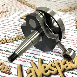 MAZZUCCHELLI AMT 162M K Kurbelwelle aus K2D-Werkstoff für VESPA PX 125 150 GTR SPRINT SUPER, langer Hub 60 mm, Lager 25, Pleuelstange innen 105 mm