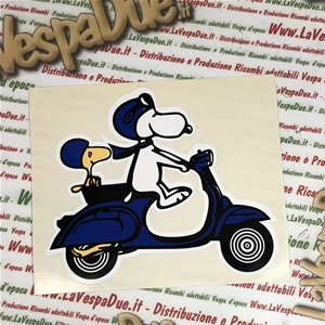 Autocollant bleu « SNOOPY SUR VESPA » pour VESPA APE LAMBRETTA etc.