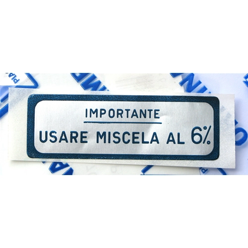 Pegatina de mezcla al 6% para VESPA 150 GS de 1954 a 1961 VS1T>5T Original