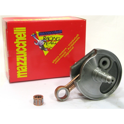 Cigüeñal MAZZUCCHELLI AMT 120 para VESPA 50 NLR SPECIAL PK, carrera de 43 mm, cono de 19 mm, biela de 87 mm.