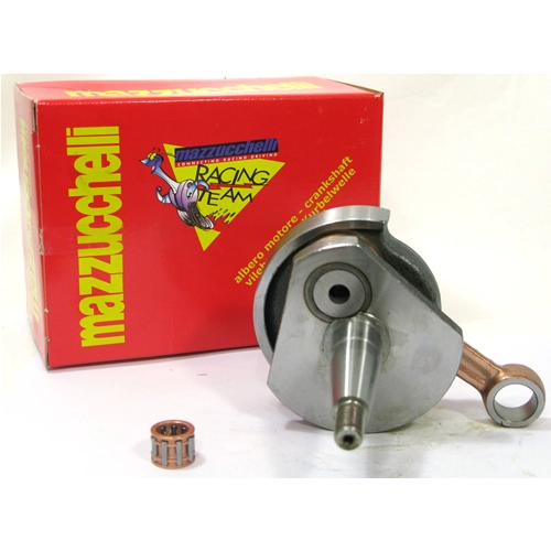 Cigüeñal MAZZUCCHELLI AMT 120 para VESPA 50 NLR SPECIAL PK, carrera de 43 mm, cono de 19 mm, biela de 87 mm.