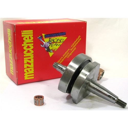 Cigüeñal MAZZUCCHELLI AMT 120 para VESPA 50 NLR SPECIAL PK, carrera de 43 mm, cono de 19 mm, biela de 87 mm.