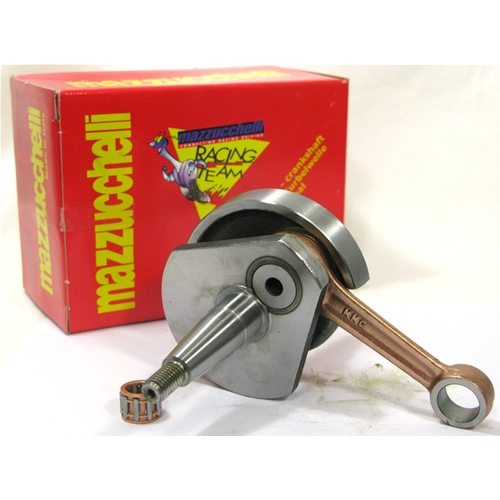 Cigüeñal MAZZUCCHELLI AMT 120 para VESPA 50 NLR SPECIAL PK, carrera de 43 mm, cono de 19 mm, biela de 87 mm.