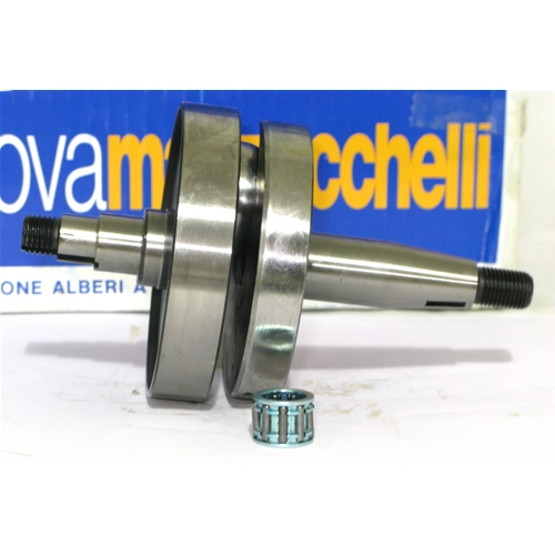 Cigüeñal MAZZUCCHELLI AMT 028VT para VESPA 50 PK XL Advance Carrera 43 mm Cono 20 mm Biela HF Distancia entre centros 87 mm Volantes redondos Completo