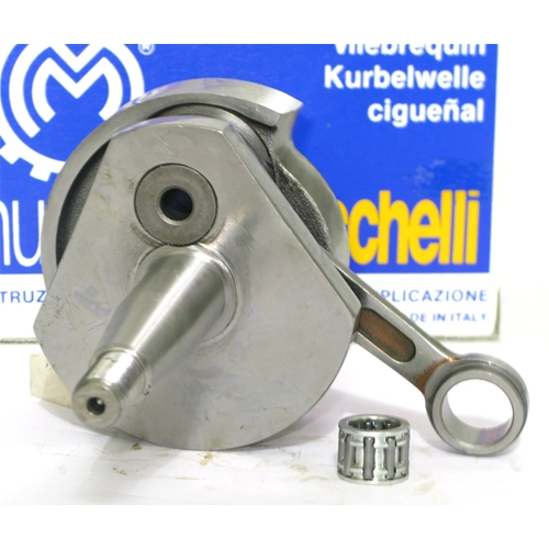 Cigüeñal MAZZUCCHELLI AMT 030 para PK 50 XL HP RUSH FL2 APE TM 50 APE 50 TL6 Super Competizione. Carrera 43 mm. Cono 20 mm. Distancia entre centros de biela 87 mm.