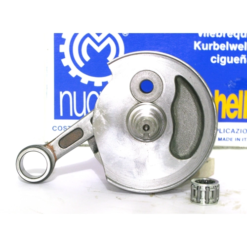 Cigüeñal MAZZUCCHELLI AMT 030 para PK 50 XL HP RUSH FL2 APE TM 50 APE 50 TL6 Super Competizione. Carrera 43 mm. Cono 20 mm. Distancia entre centros de biela 87 mm.