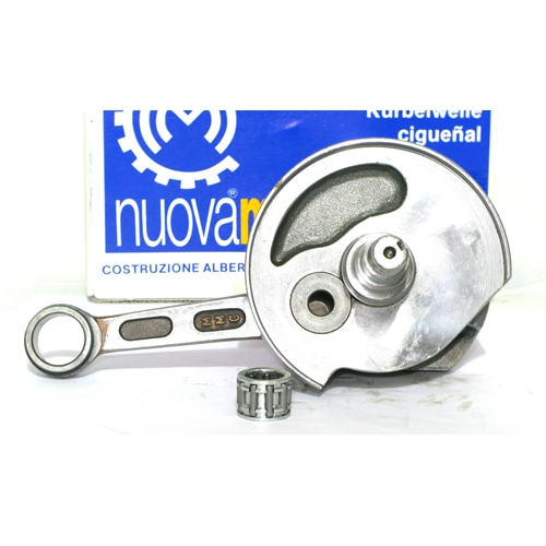 Cigüeñal MAZZUCCHELLI AMT 030 para PK 50 XL HP RUSH FL2 APE TM 50 APE 50 TL6 Super Competizione. Carrera 43 mm. Cono 20 mm. Distancia entre centros de biela 87 mm.