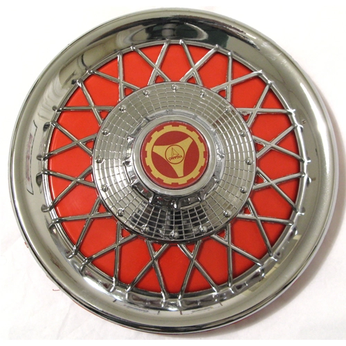 Enjoliveur chromé à goujons rouges, jante 3.00 3.50 x 10 pour VESPA 50 125 150 200