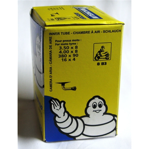 Cámara de aire MICHELIN 4.00 3.50 X 8 para VESPA y LAMBRETTA 8B3 con válvula de 90 grados