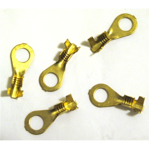 10 pcs DOUCELLIER faston cable lug with eyelet Ø internal 5 mm for VESPA APE LAMBRETTA CIAO SI BRAVO BOXER contact socket for connector plug switches electrical systems